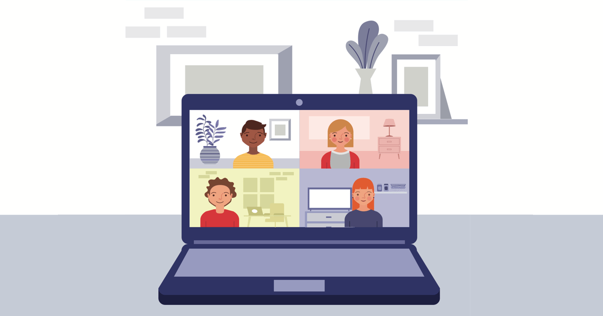 Virtual meeting illustration